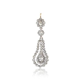Rose-cut Long Drop Earrings Lockport Earrings Side Tilt 1