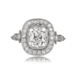 1.93 carat Antique Cushion Cut Diamond Ring Erie Ring 11648