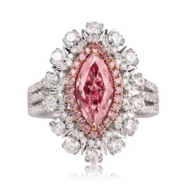 Pink Diamond Ring Scandia Ring Top View