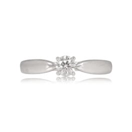 0.22ct Diamond on Platinum Tiffany Engagement Ring Top View 13068