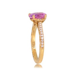 2.73ct Natural Pink Sapphire and Diamond Ring - Terre Ring