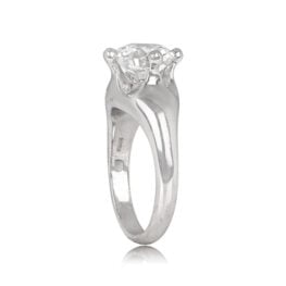 Round Brilliant Diamond and Platinum Bulgari Ring - Bulgari Platinum and Diamond Ring