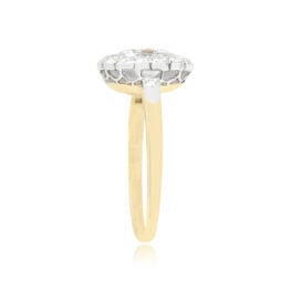 Top Side View Vintage Engagement Ring Ocean View Ring 13400