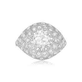 Edwardian era ring handcrafted in platinum Edwardian Antique Ring Bohemia Ring 13506