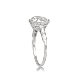 Antique Diamond Platinum Ring Boudry Ring Top Side View