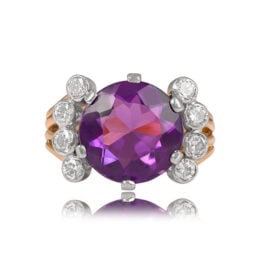 Natural Amethyst Cocktail Ring Olmstead Ring 13690 Top View 13690_TV