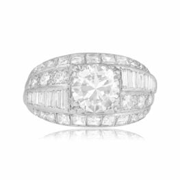 1.90ct Transitional Cut Diamond Mid-Century Ring - Preston Ring 13730 TV