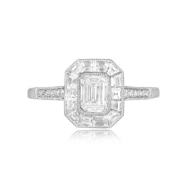 Emerald Cut Diamond Ring Eastgate Ring Top View