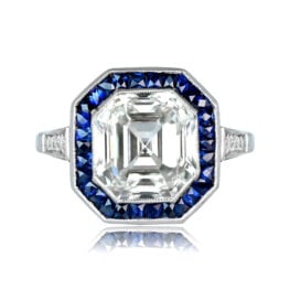 5.03 Carat Asscher Cut Diamond Ring - Crawford Ring 13798 TV