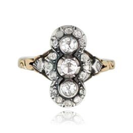Antique Georgian Three Stone Ring - Brunswick Ring 13857 TV