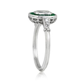 Emerald Cut Diamond Ring Bondi Ring Top Side View
