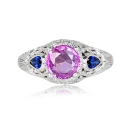 1.20ct Pink Sapphire Sapphire Accents Ring - Covelo Ring 13932-TV-1000PX