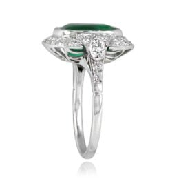 Platinum Deco Style Ring Medellin Ring Top Side View 13959