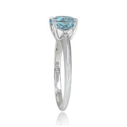 Aquamarine Solitaire Platinum Engagement Ring - Westridge Ring 13990 TSV