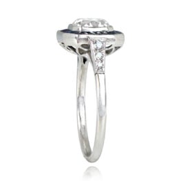 Cushion Cut Diamond Sapphire Halo Ring - Ottawa Ring 14045 TSV