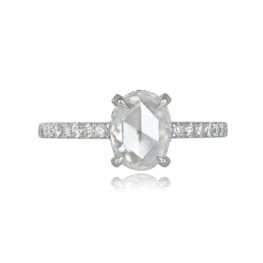 1.05ct Oval Rose Cut Diamond Ring - Bellingham Ring 14158 TV