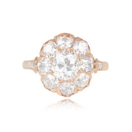 Antique Victorian Era Diamond Cluster Ring - Lafayette Ring 14255 TV