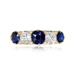 Antique Victorian Five Stone Engagement Ring - Westover Ring 14266 TV
