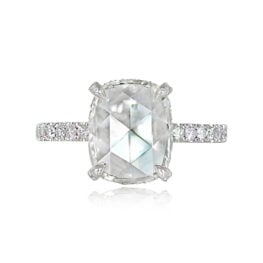 2.16ct Rose Cut Diamond Engagement Ring - Seymour Ring 14568 Top View