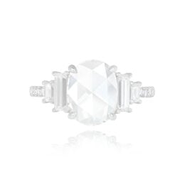 GIA-Certified 2.00ct Rose Cut Diamond Ring - Clearwater Ring 14569 TV