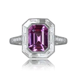 pink sapphire emerald cut ring Odell ring 14584-TV-1000PX