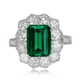 Diamond and Yellow Gold Ring Gifford Ring Top View 14611