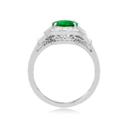 Side View Emerald and Diamond Ring Darlington Ring 14612