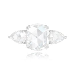 GIA-Certified 2.00ct Rose Cut Diamond Ring - Kensington Ring 14627 TV