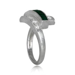 Emerald and Diamond Geometric Cocktail Ring - Dalton Band 14638 TSV