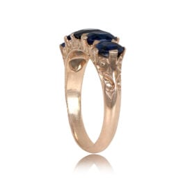 Antique Victorian Five Sapphire Engagement Ring - Somerset Ring 14715 TSV