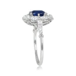 1.56ct Sapphire Diamond Halo Engagement Ring - Kingston Ring 14744 TSV