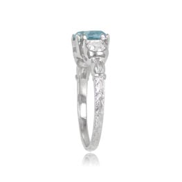 14768-TSV-1000PX 0.86ct Aquamarine and Diamond Engagement Ring - Liverpool Ring