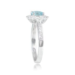 Cluster 18k White Gold Ring Milnet ring Top Side View