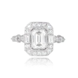 GIA-Certified 0.80ct Emerald Cut Diamond Ring - Midhust Ring 14831 TV