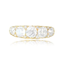 2.80 Carats Total Weight Diamond Ring Inwood Ring Top View 14861