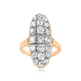 Antique Old Mine Diamond Cluster Ring - Haven Ring 14889 TV