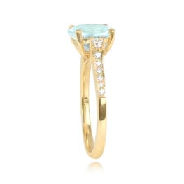 2.75ct Aquamarine and Diamond Engagement Ring - Coatesville Ring 14940 TSV