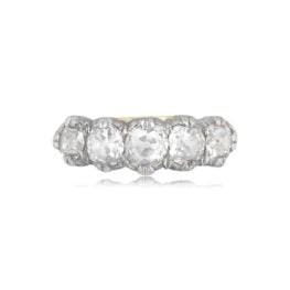 Antique Victorian Five Stone Diamond Ring - Isham Ring 14973 TV
