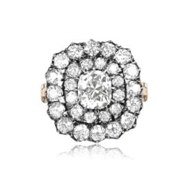 Top View Victorian Diamond Cluster Ring Addison Ring 15017