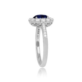 Top Side View Oval Cut Engagement Ring Castella Ring 15056