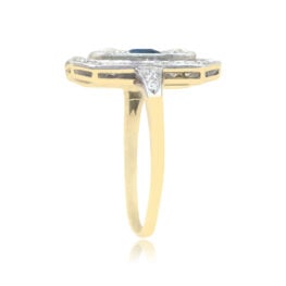 Top Side View Old European Cut Diamond Ring Westbury Ring 15064