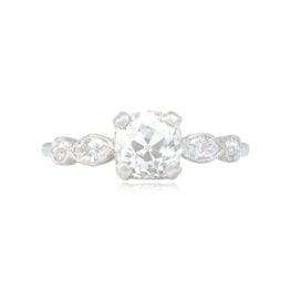 0.95ct Diamond Ring Frier Ring. Circa 1925, Antique, Art Deco Era.