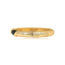 Textured 18k Yellow Gold Bangle Van Cleef and Arpels Side View