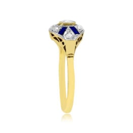 Top Side View Old European Cut Diamond Ring Altamont Ring 15124
