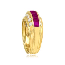 Top Side View 0.80 Carat Ruby Cocktail Ring Ardonia Ring 15141