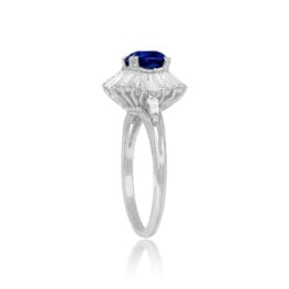 Top Side View 1.06 carat Sapphire Engagement Ring Varena Ring 15193