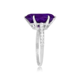 Top Side View Amethyst and Diamond Engagement Ring Kiruna Ring 15208