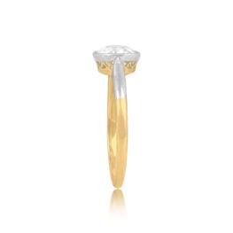 Top Side View Diamond and Gold Solitaire Ring 15329