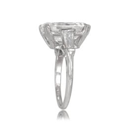 Emerald and Tapered Baguette Cut Diamond Ring - Washington Ring