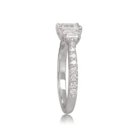 Emerald Cut Diamond and 18k White Gold Ring - Basswood Ring